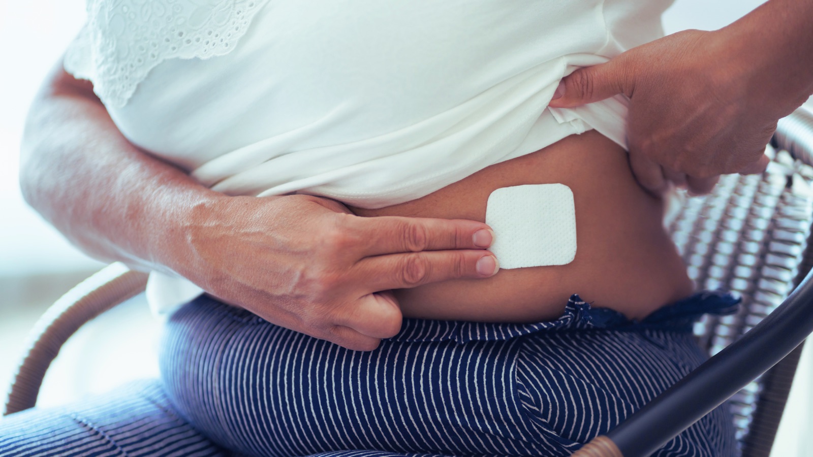 Estrogen HRT patches and hormone medication