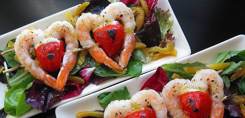 Закуска-серця з креветок із салатом