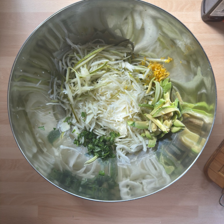 Pear & Courgette Salad with Sesame Dressing — step 5