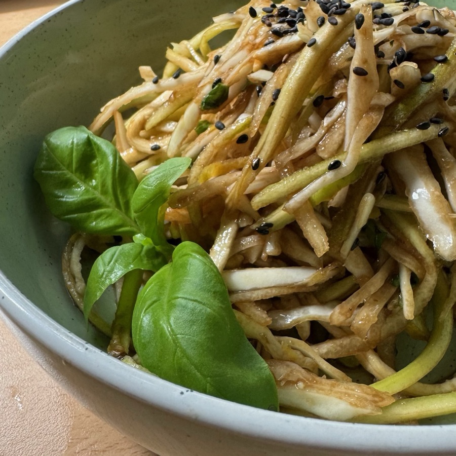 Pear & Courgette Salad with Sesame Dressing — step 7